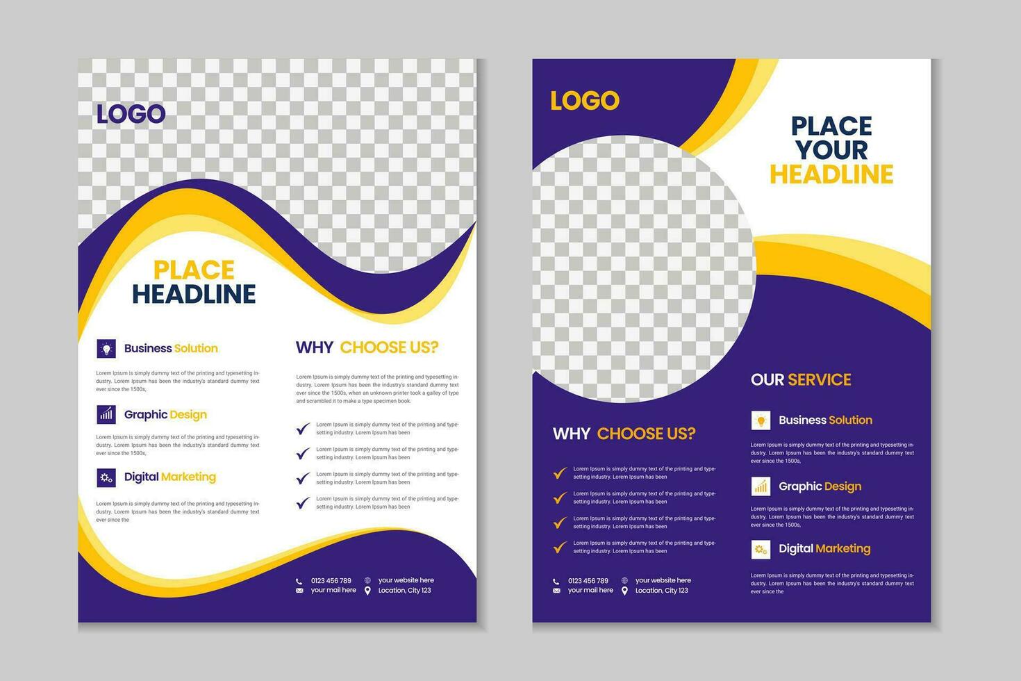 Corporate book cover design, flyer template design set, business brochure, design elements, annual report, portfolio, magazine, poster, modern presentation, a4 size banner template design vector