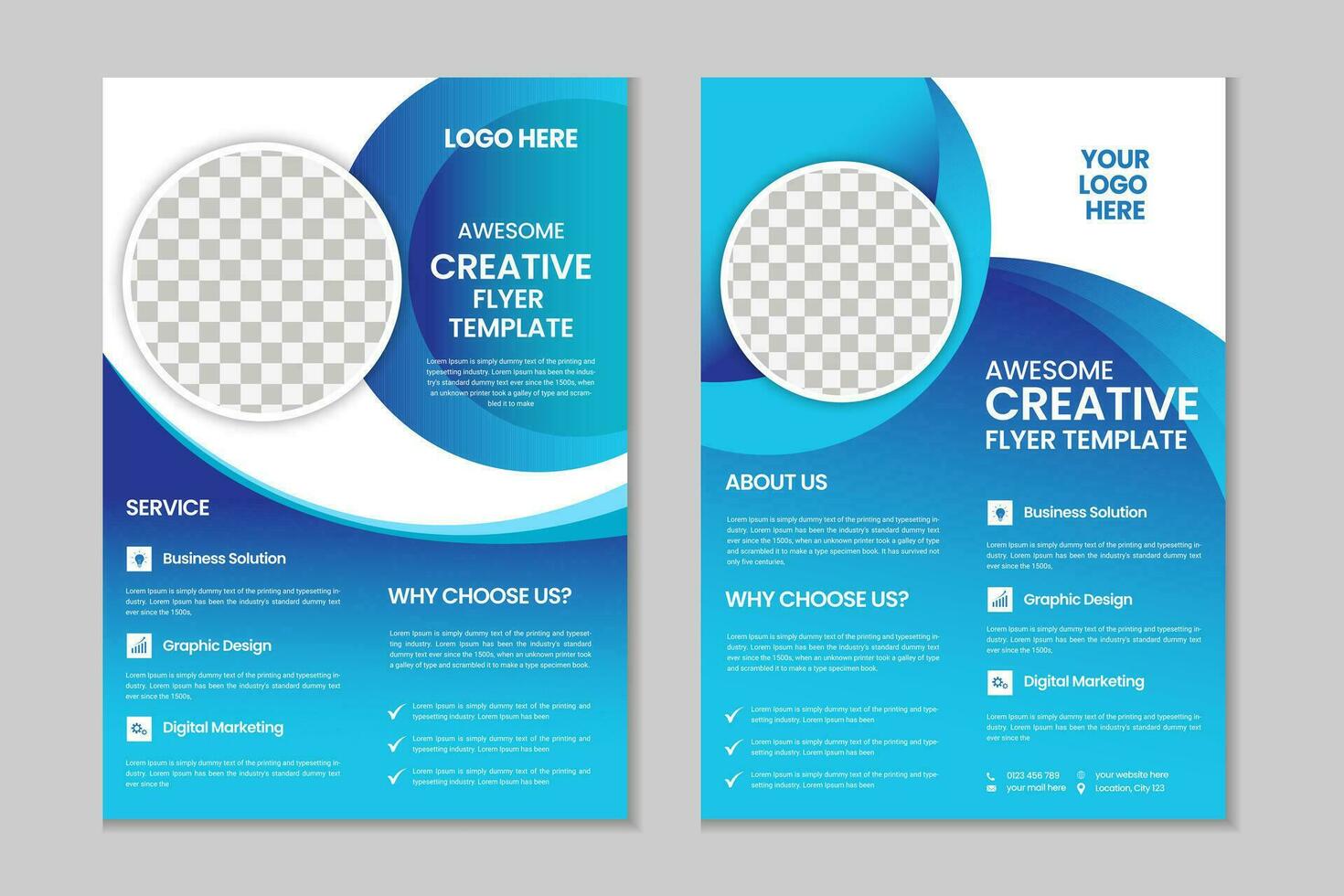 Corporate free flyer template, pamphlet, marketing flyer, company profile, proposal, promotion, advertising poster, cover page, presentation, annual report, magazine, business brochure design vector