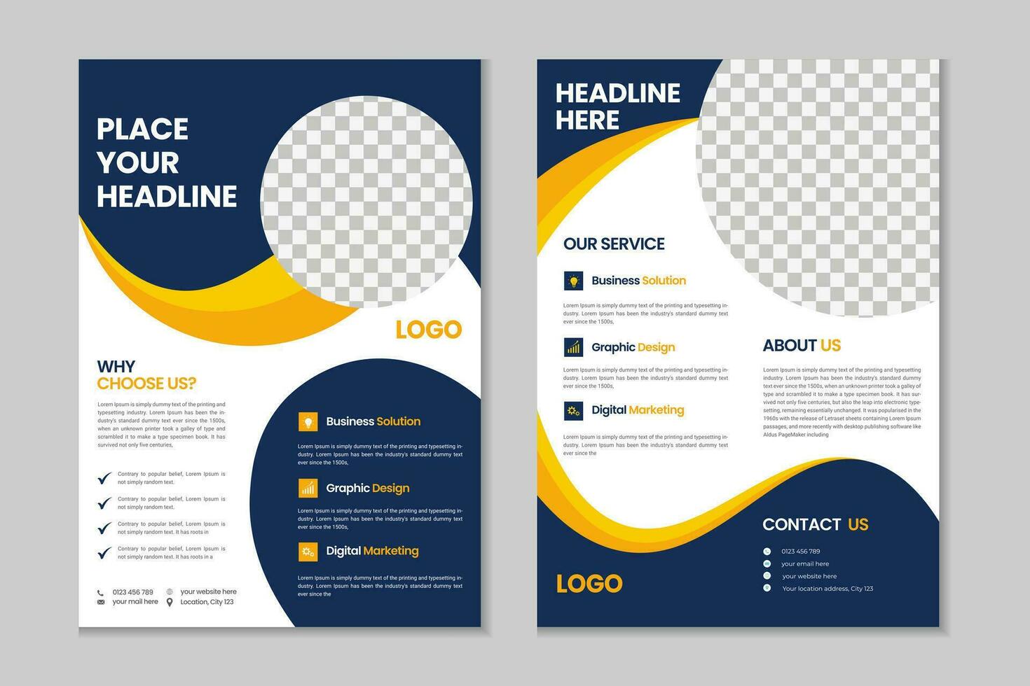 Corporate book cover design, flyer template design set, business brochure, design elements, annual report, portfolio, magazine, poster, modern presentation, a4 size banner template design vector