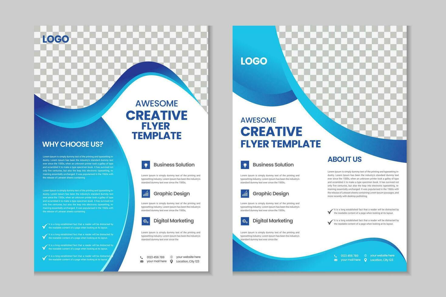 Corporate free flyer template, pamphlet, marketing flyer, company profile, proposal, promotion, advertising poster, cover page, presentation, annual report, magazine, business brochure design vector