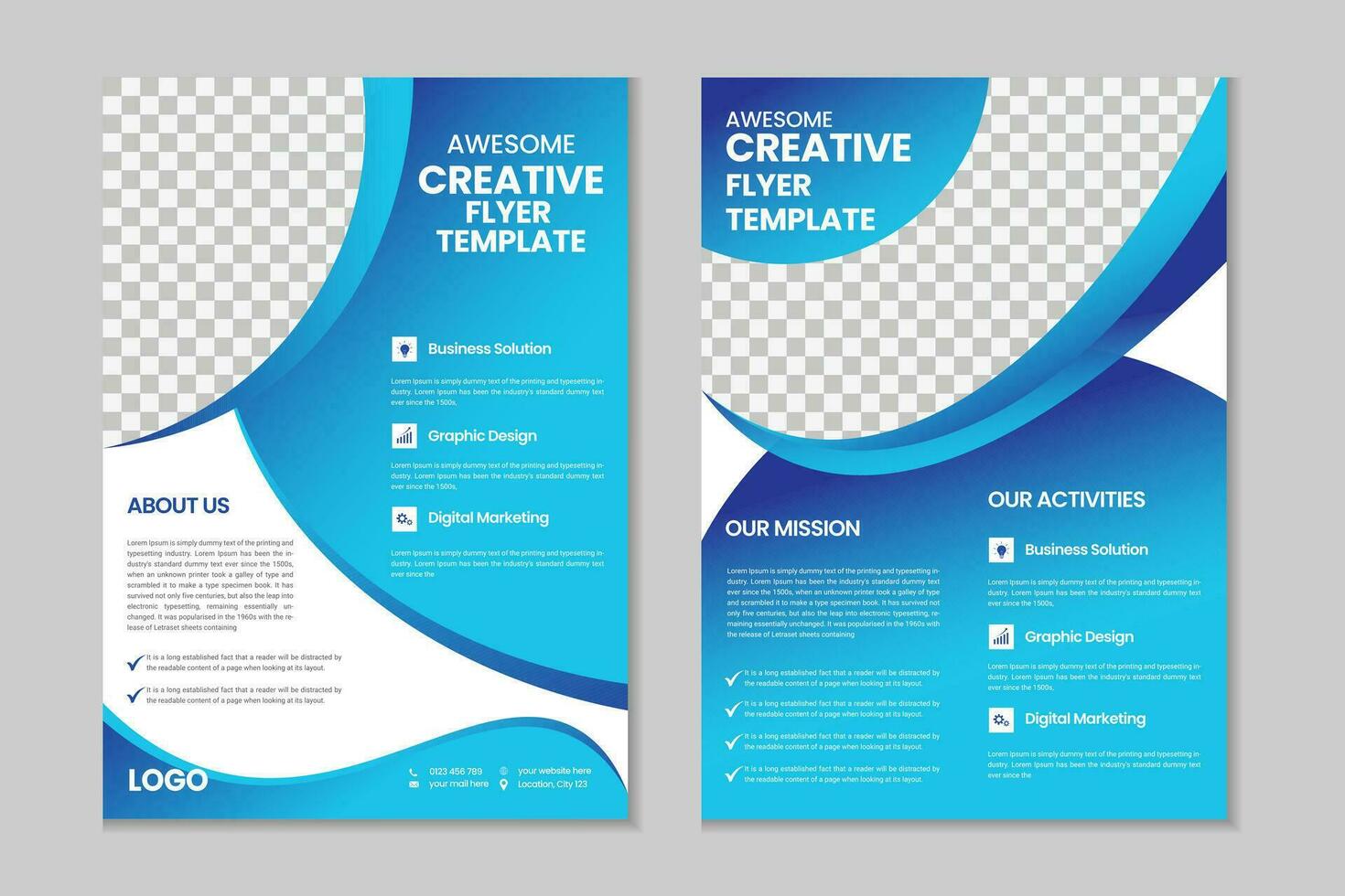 Corporate free flyer template, pamphlet, marketing flyer, company profile, proposal, promotion, advertising poster, cover page, presentation, annual report, magazine, business brochure design vector