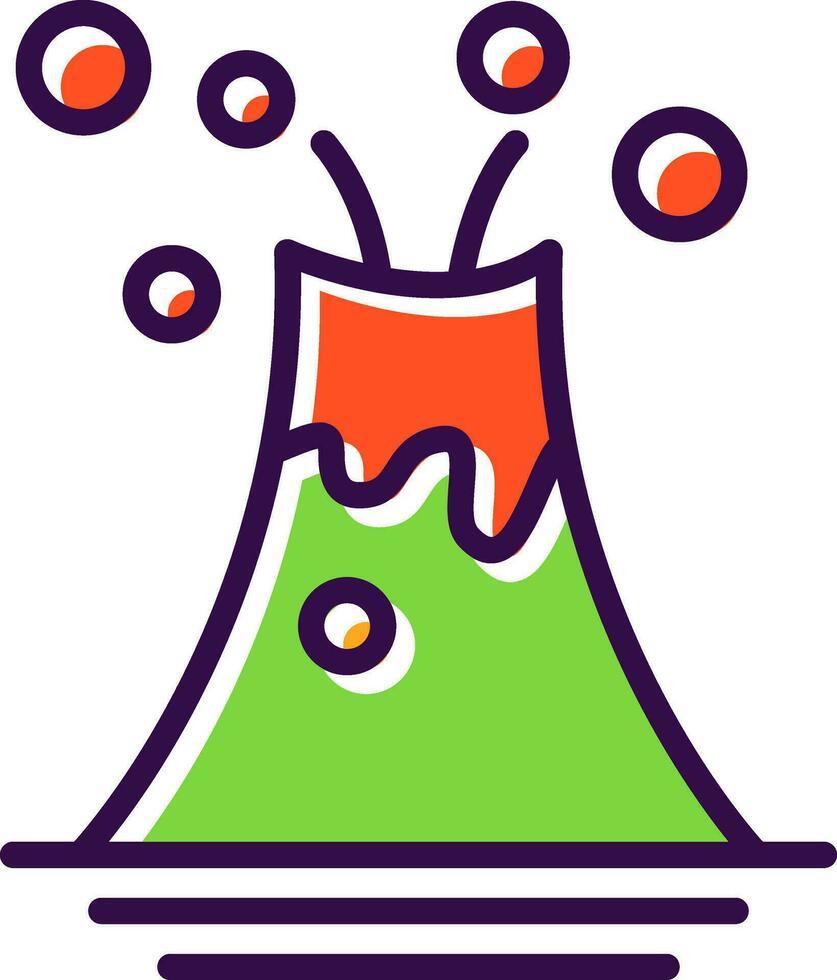 Volcano Vector Icon Design