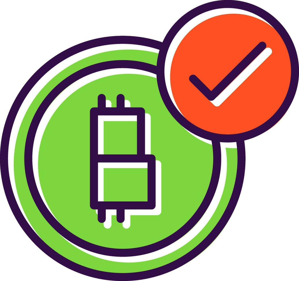 Bitcoin accepted Vector Icon Design