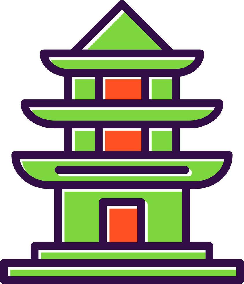 pagoda vector icono diseño