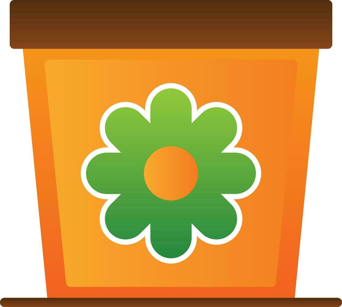 Plant Pot Vector Icon Design