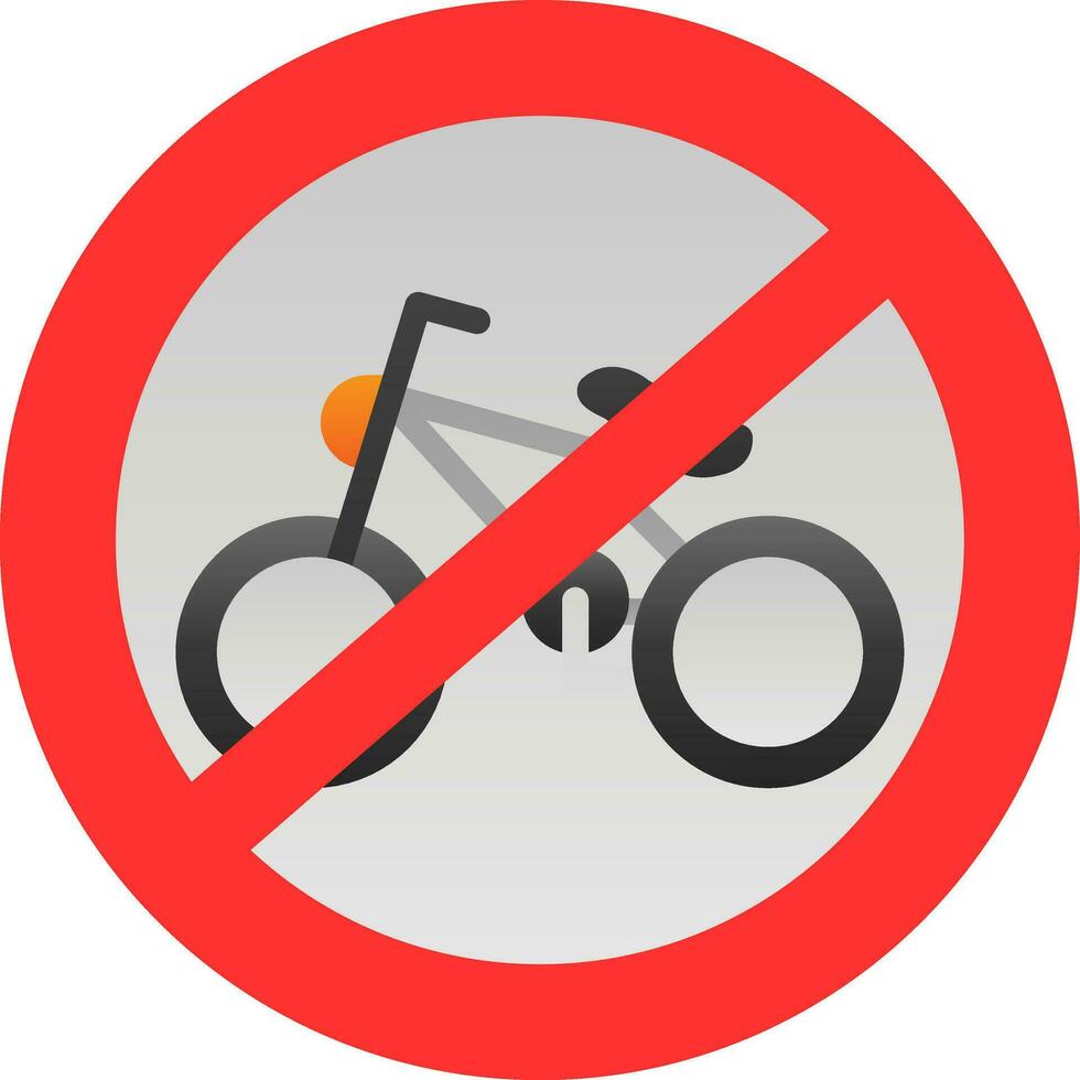 No Motorcycles Vector Icon Design
