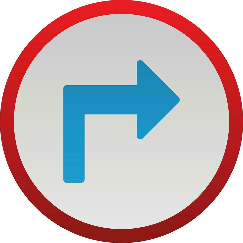 Turn Right Vector Icon Design