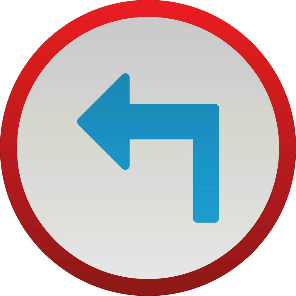 Turn Left Vector Icon Design