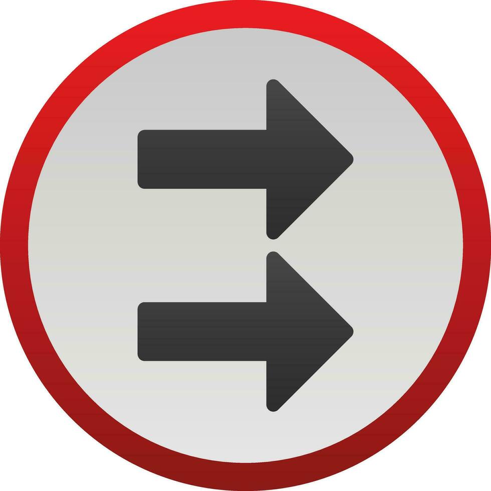 Right Turn Vector Icon Design
