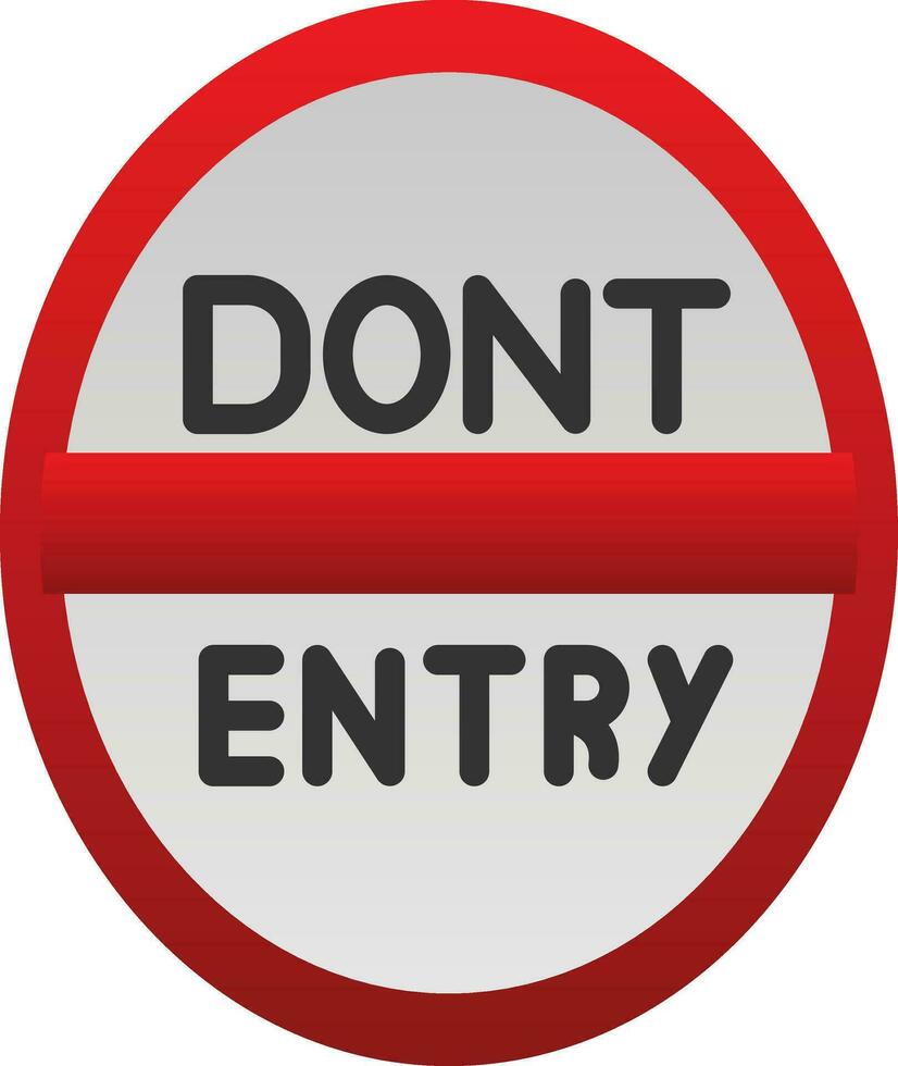 Do Not Enter Vector Icon Design