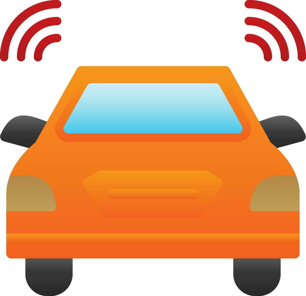 Autonomous car Vector Icon Design