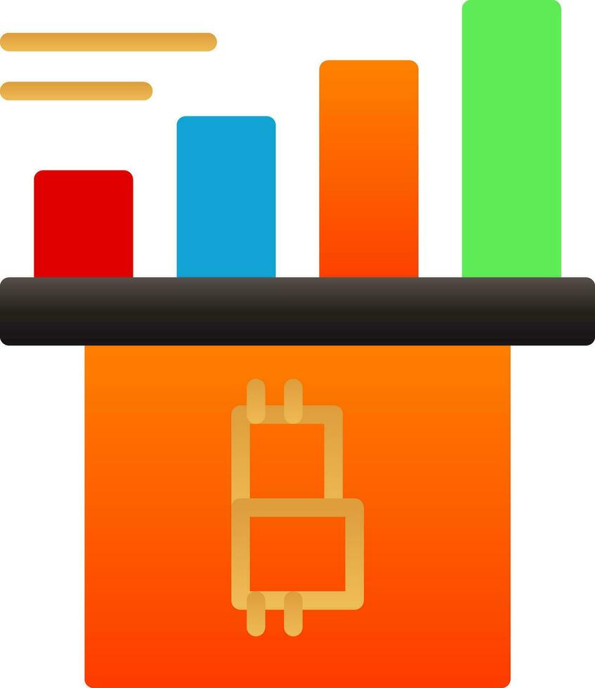 Cryptocurrency growing up Vector Icon Design