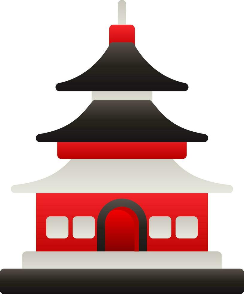 asiático templo vector icono diseño