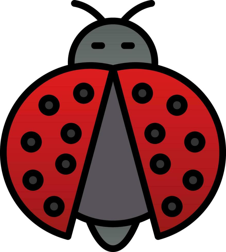 diseño de icono de vector de mariquita