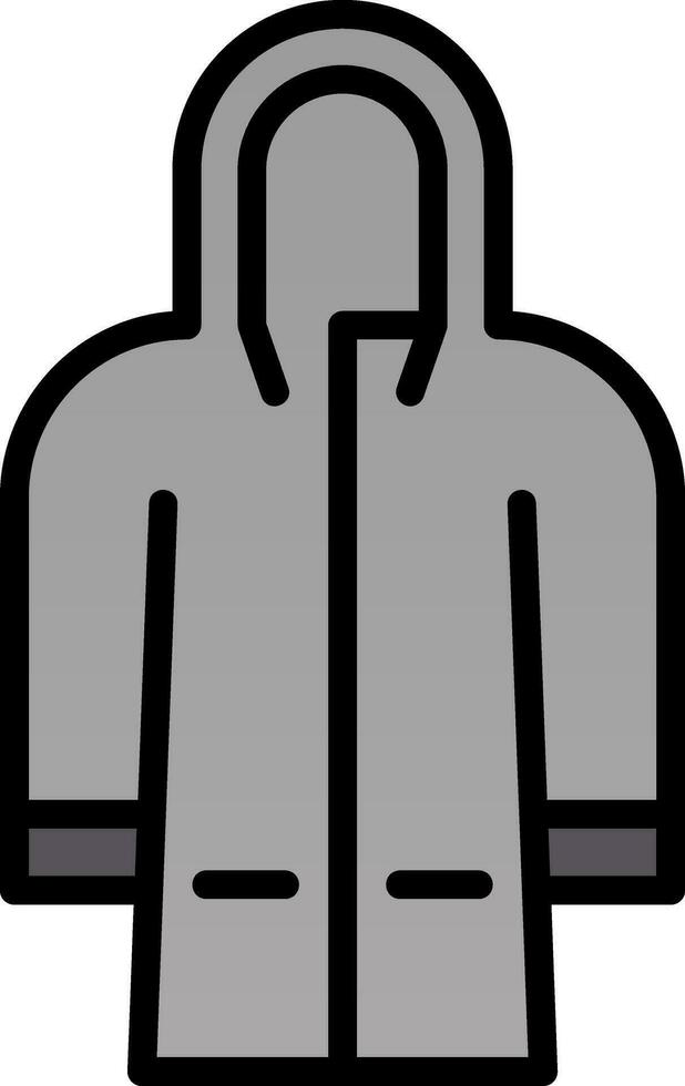 Raincoat Vector Icon Design