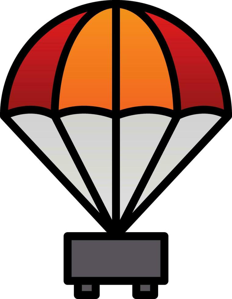 Parachute Vector Icon Design