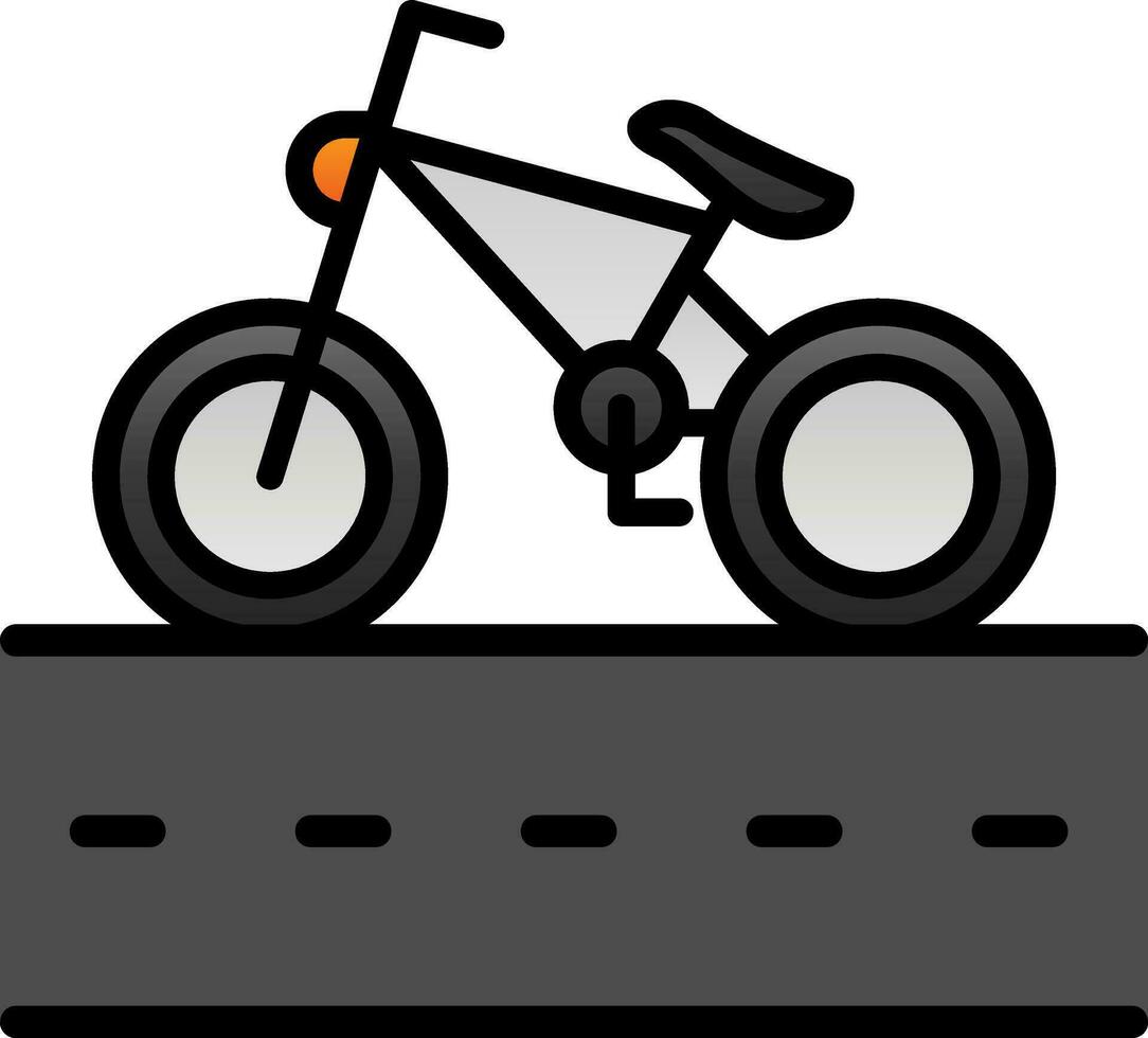 ciclo carril vector icono diseño