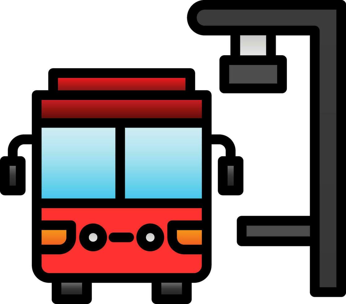 autobús detener vector icono diseño