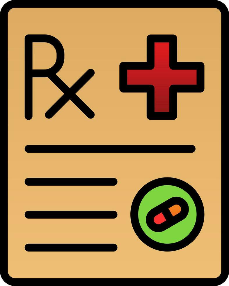 diseño de icono de vector de prescripción