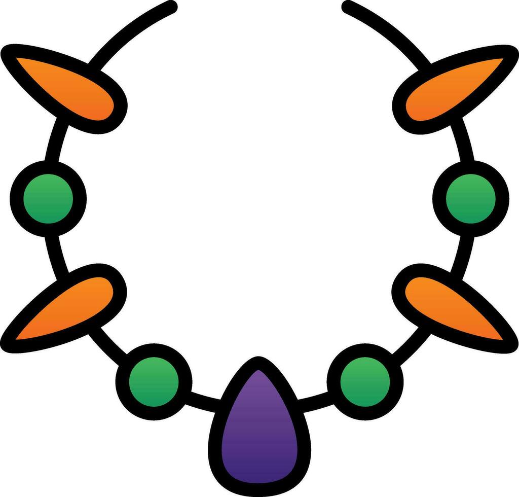 Necklace Vector Icon Design