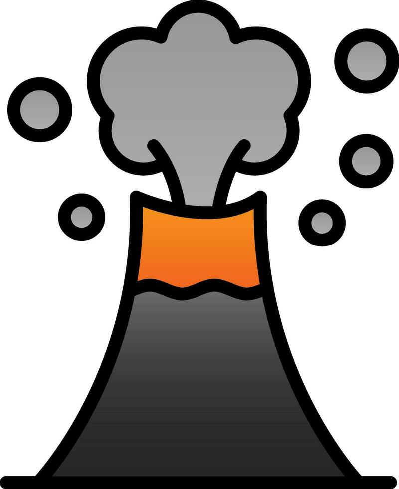 Volcano Vector Icon Design