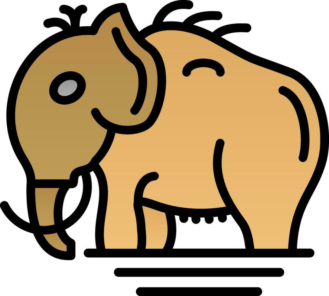 diseño de icono de vector de mamut