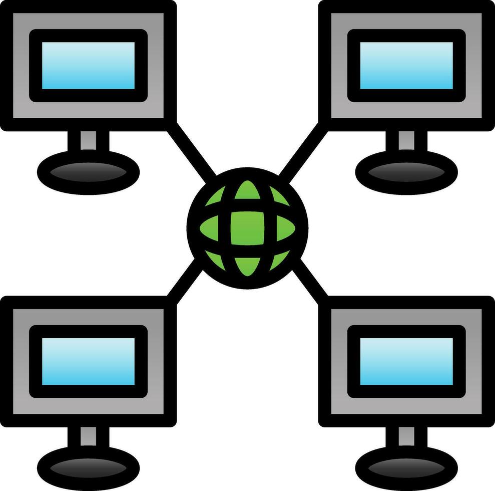 Local network Vector Icon Design