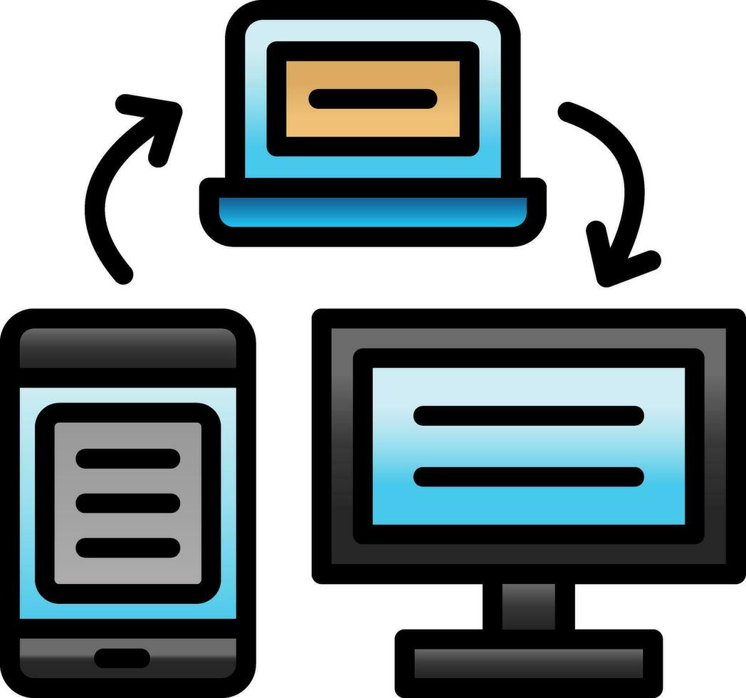Data transfer Vector Icon Design