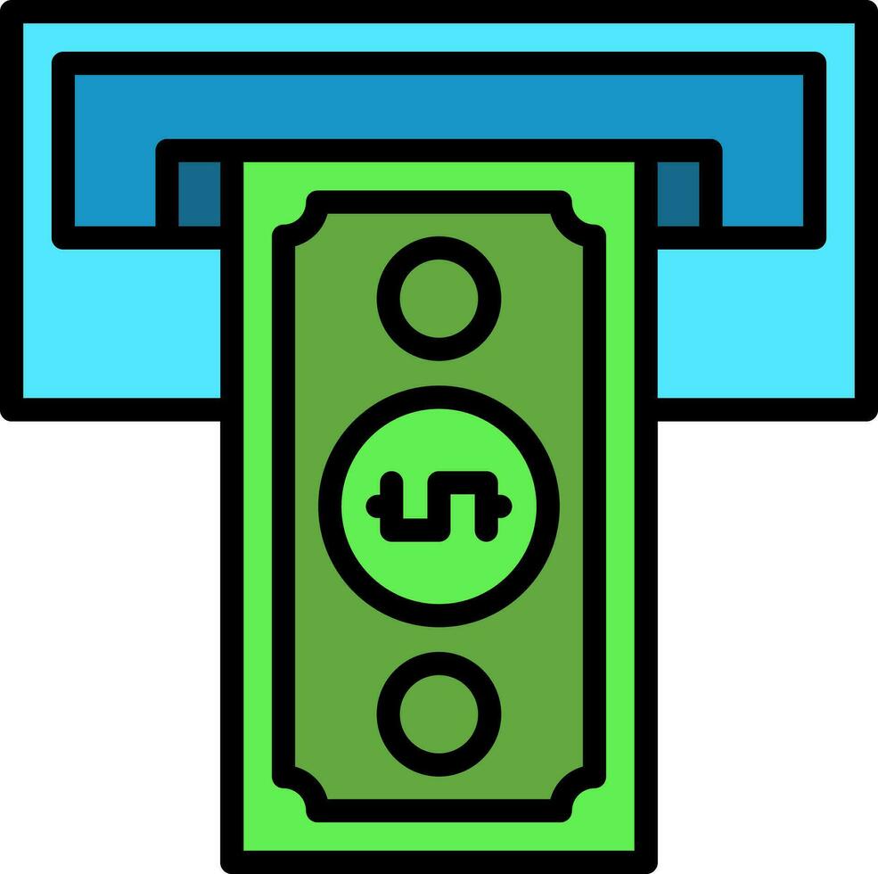 Cash withdrawal Vector Icon Design