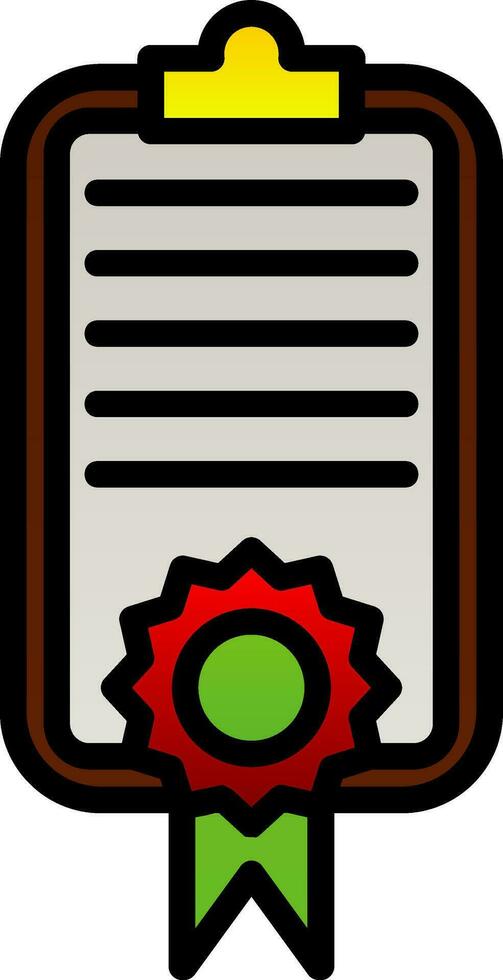 Certificate Vector Icon Design
