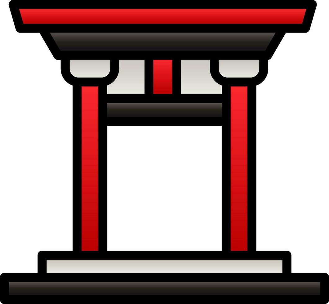 diseño de icono de vector de puerta torii