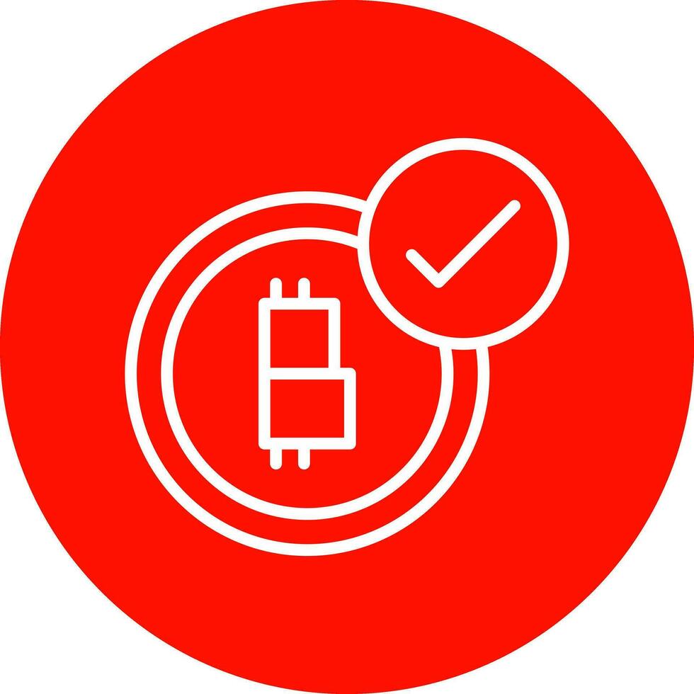 Bitcoin accepted Vector Icon Design