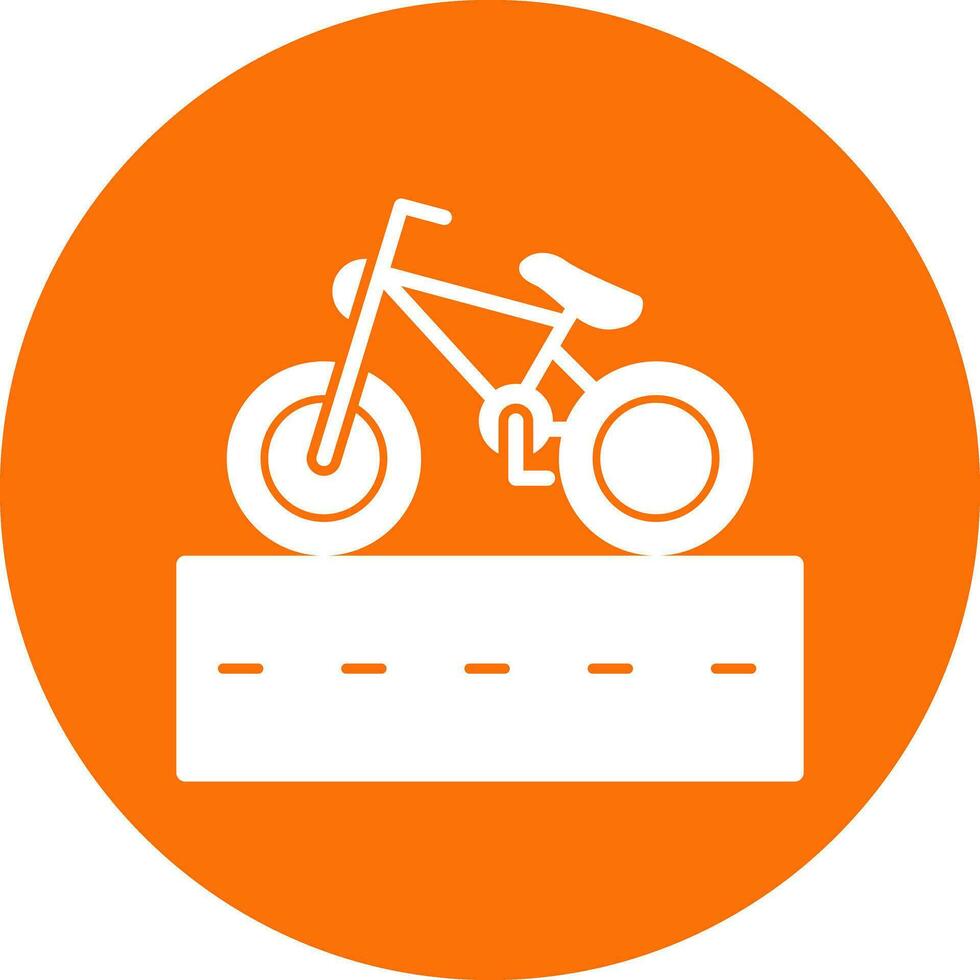 Cycle Lane Vector Icon Design