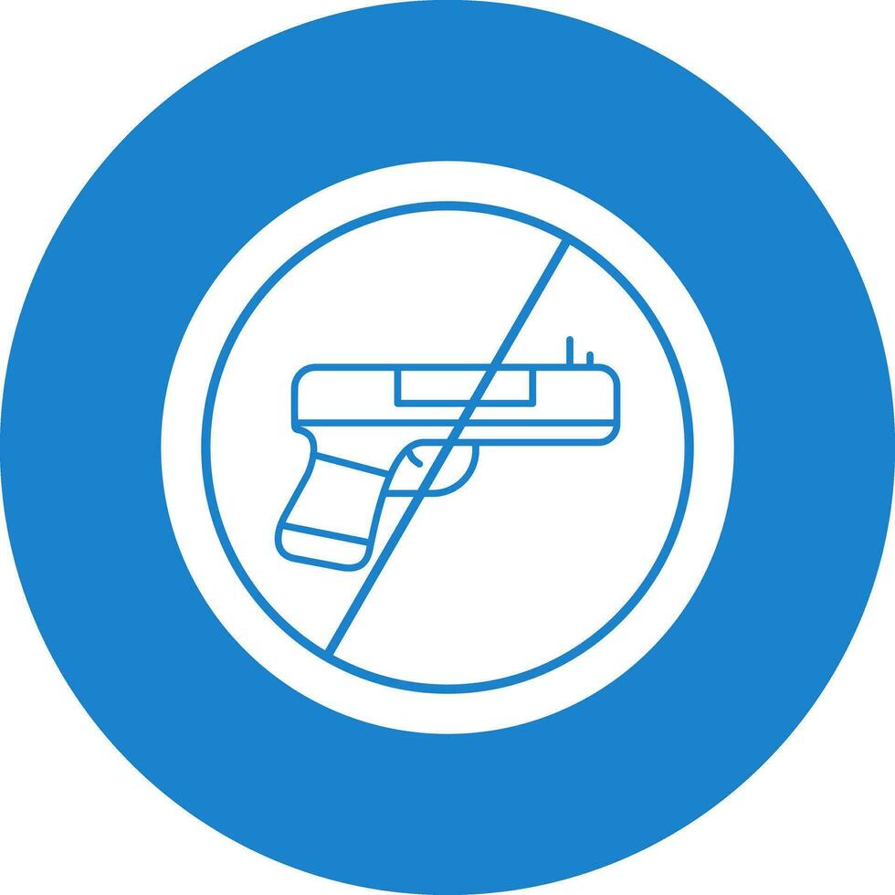 No Weapons Vector Icon Design