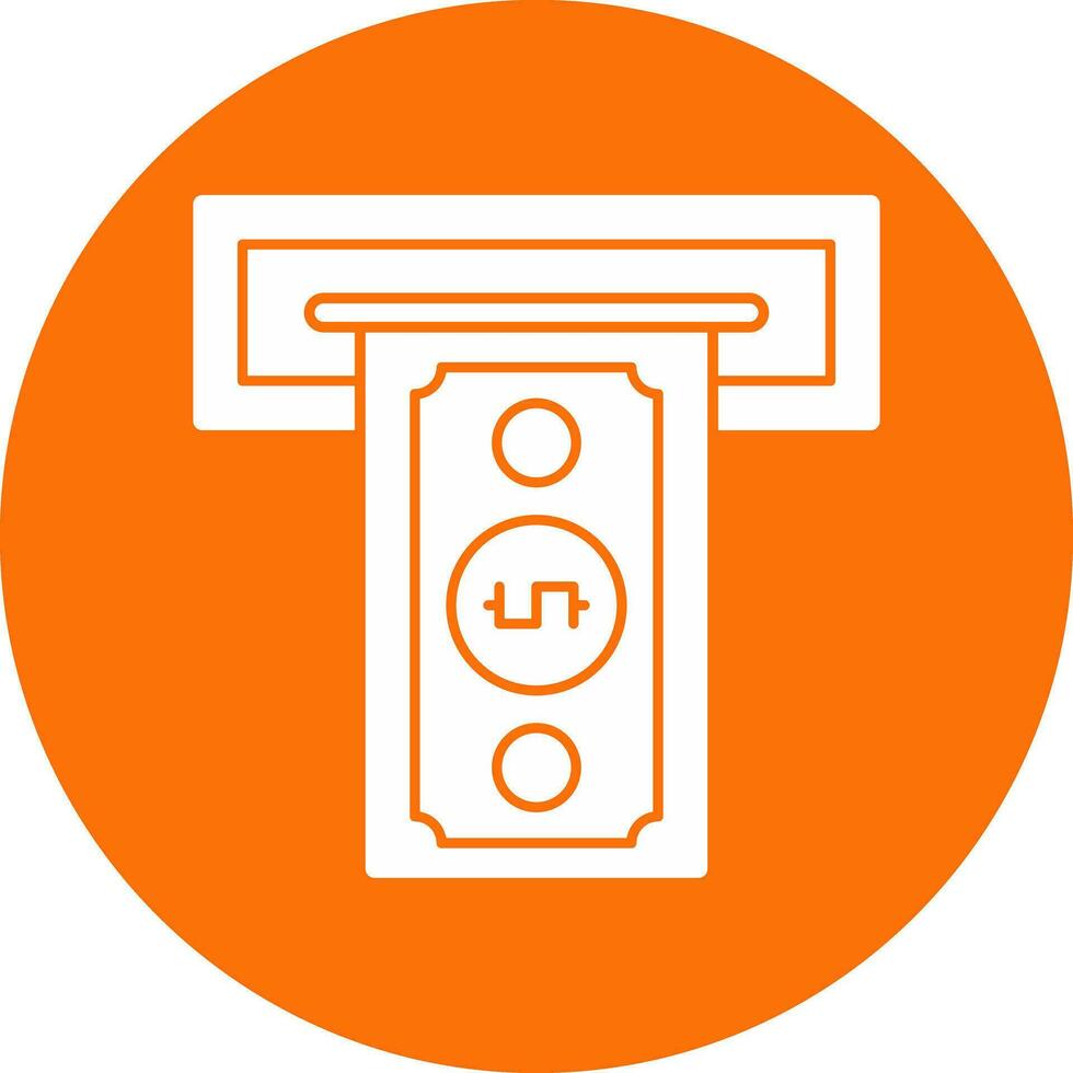 Cash withdrawal Vector Icon Design