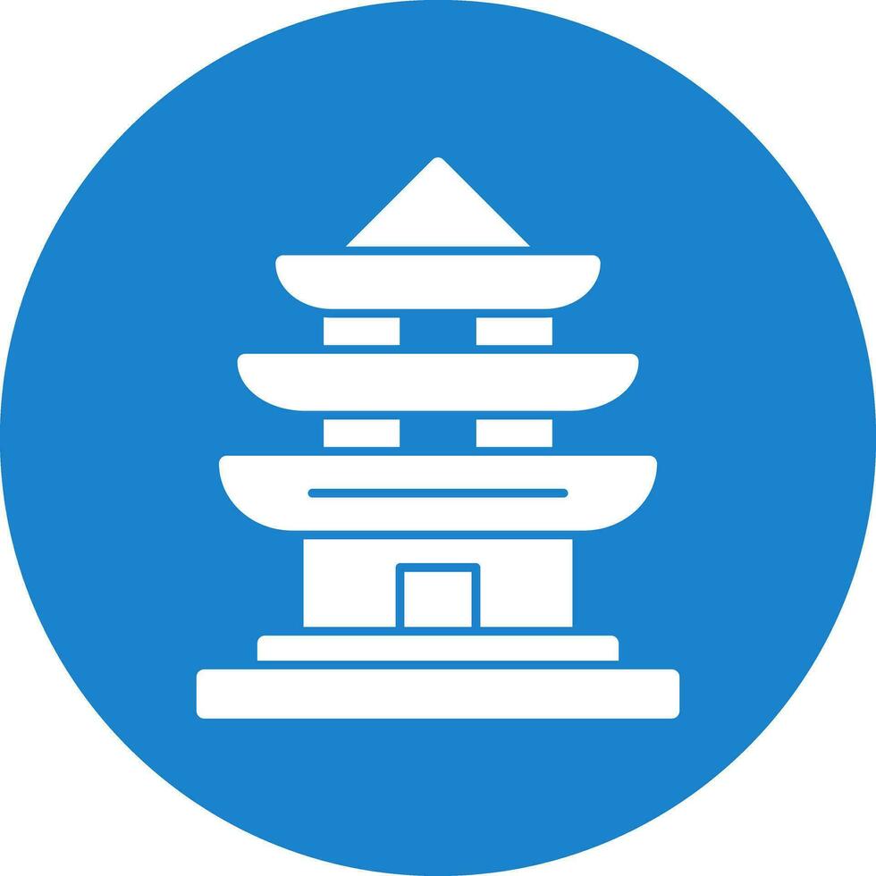 Pagoda Vector Icon Design