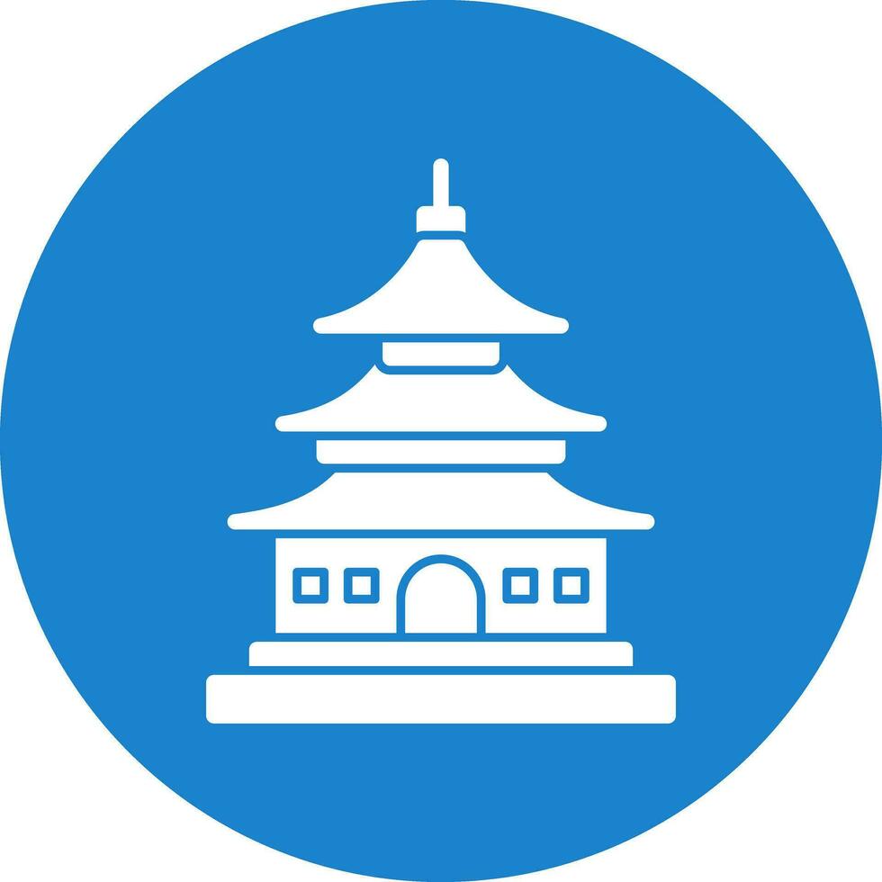 Asian temple Vector Icon Design