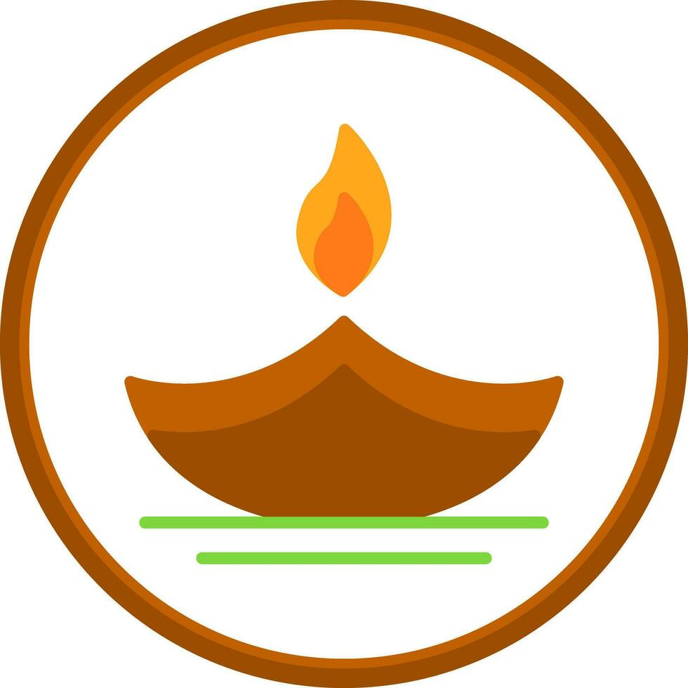 Oil Lamp Vector Icon Design