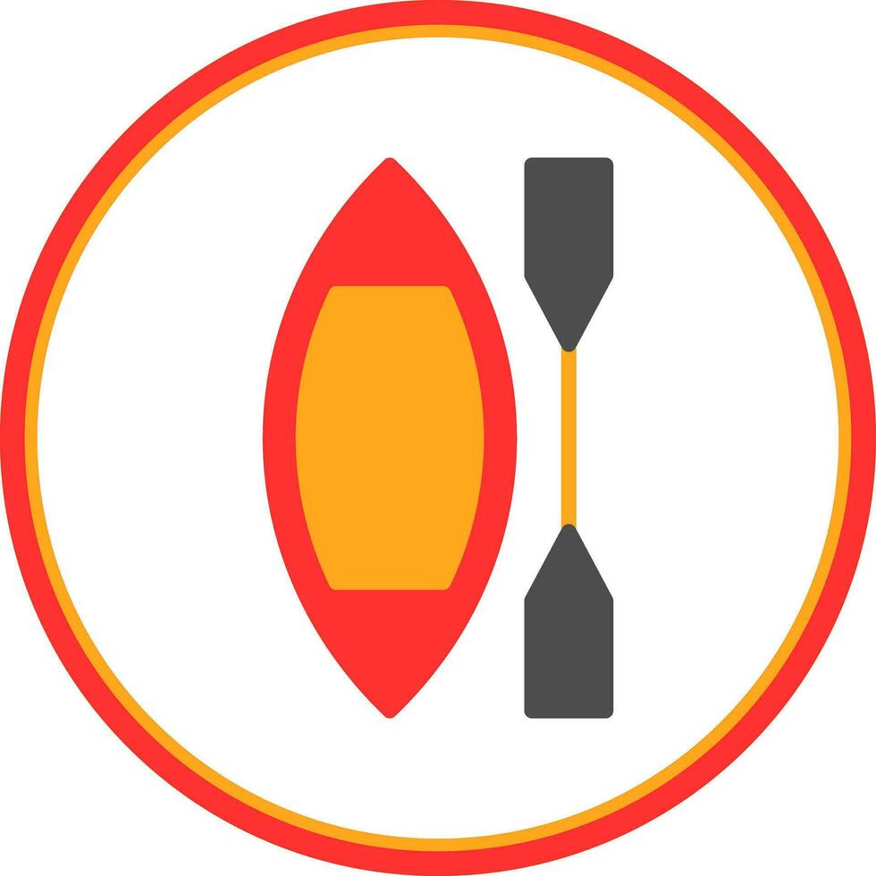 Canoe Vector Icon Design
