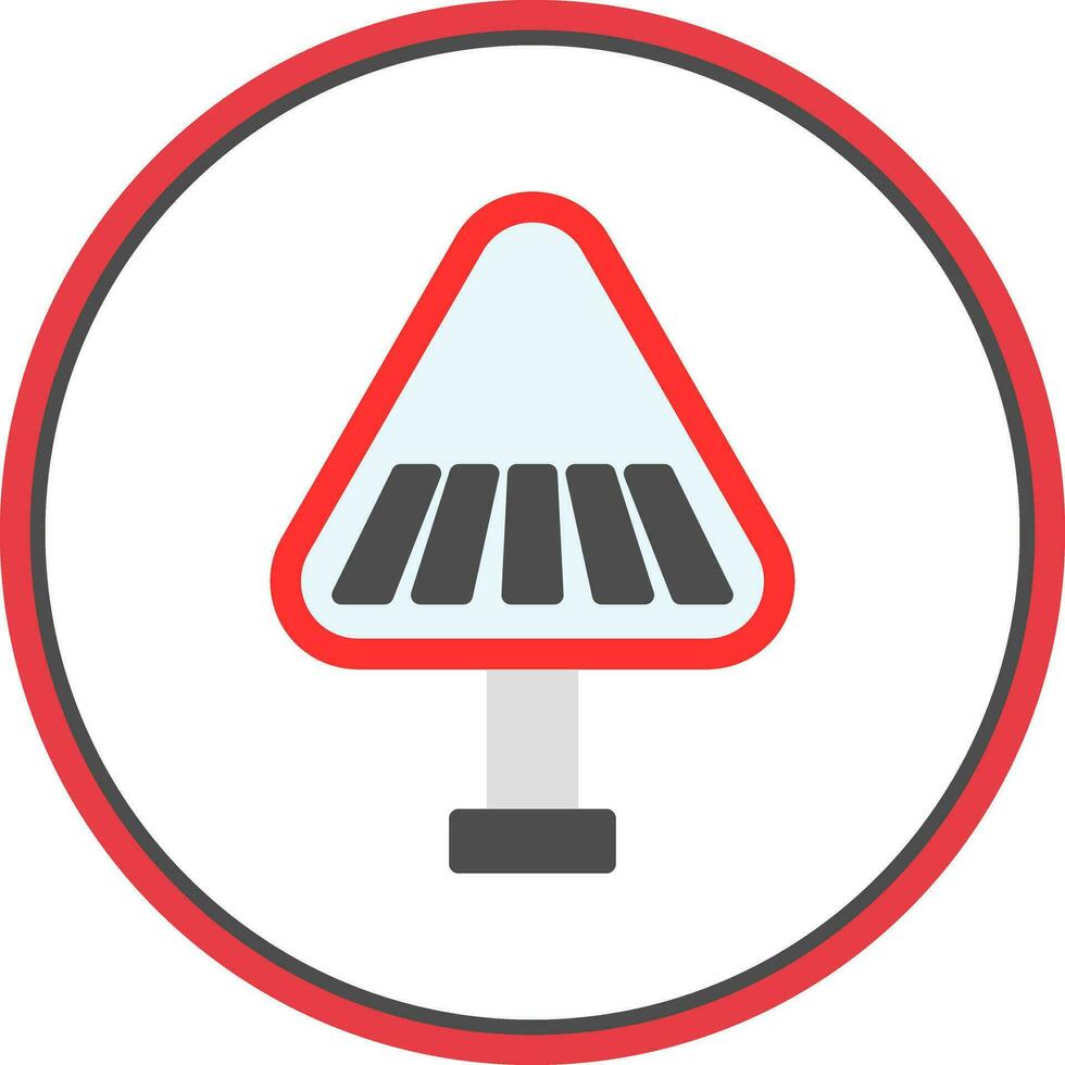 Pedestrain Crossing Vector Icon Design
