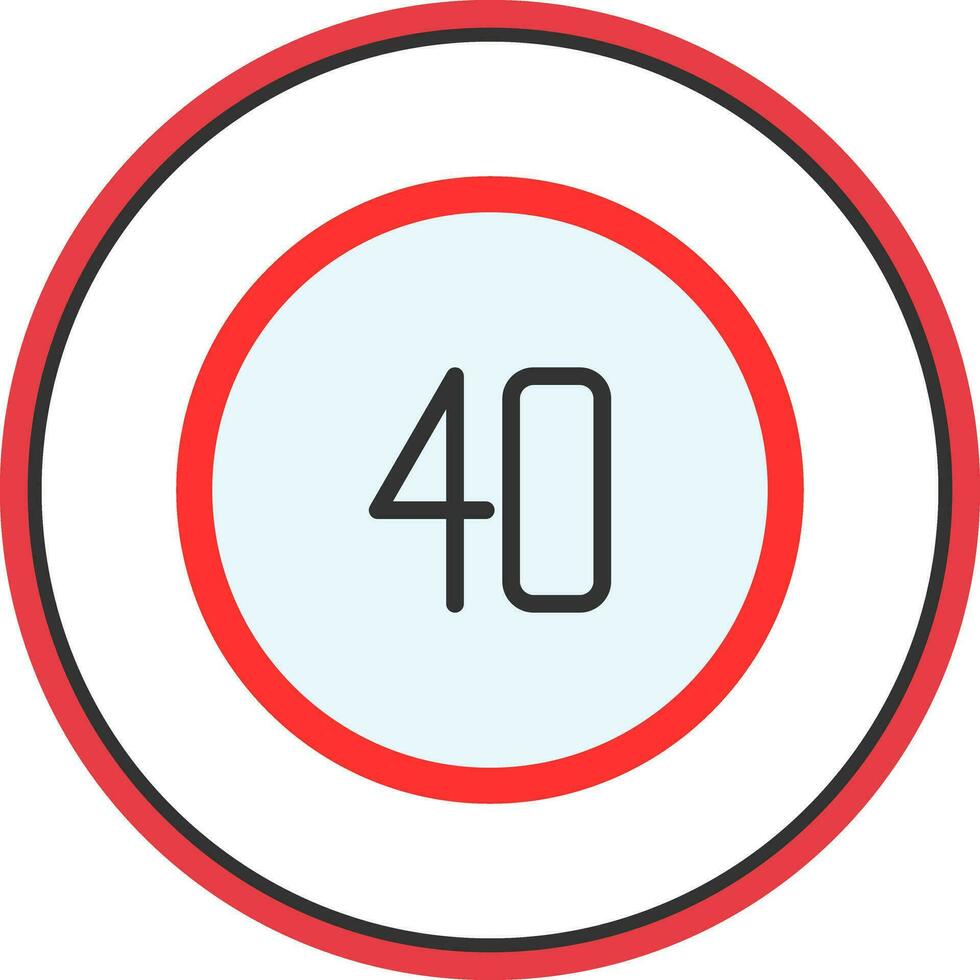 Speed Limit Vector Icon Design