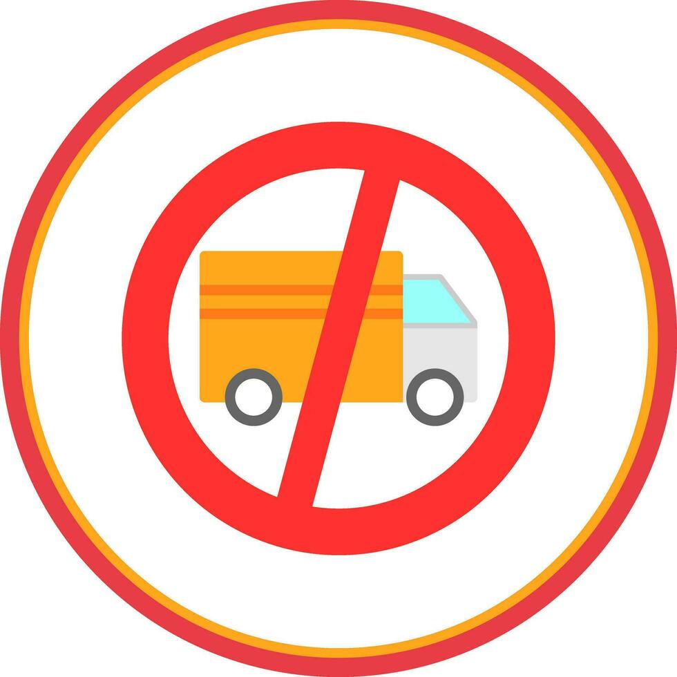 No Trucks Vector Icon Design