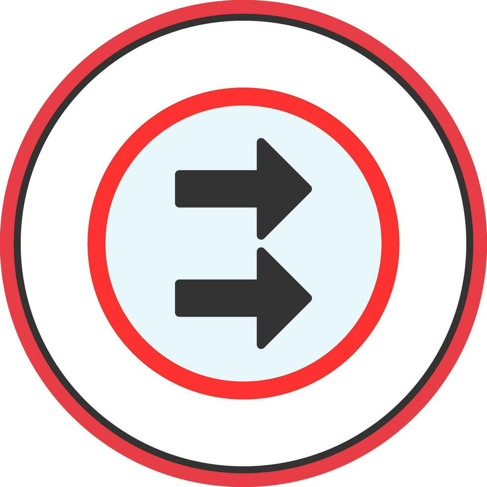 Right Turn Vector Icon Design