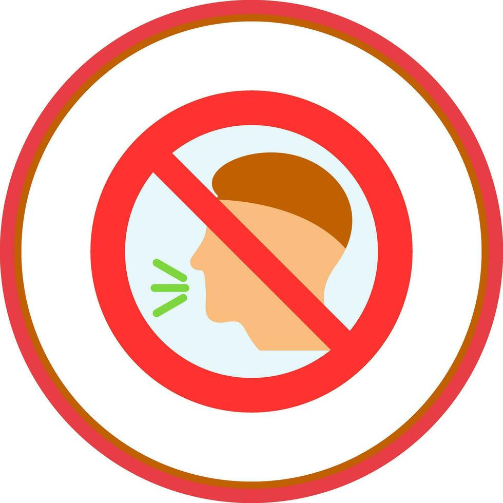 No Talking Vector Icon Design