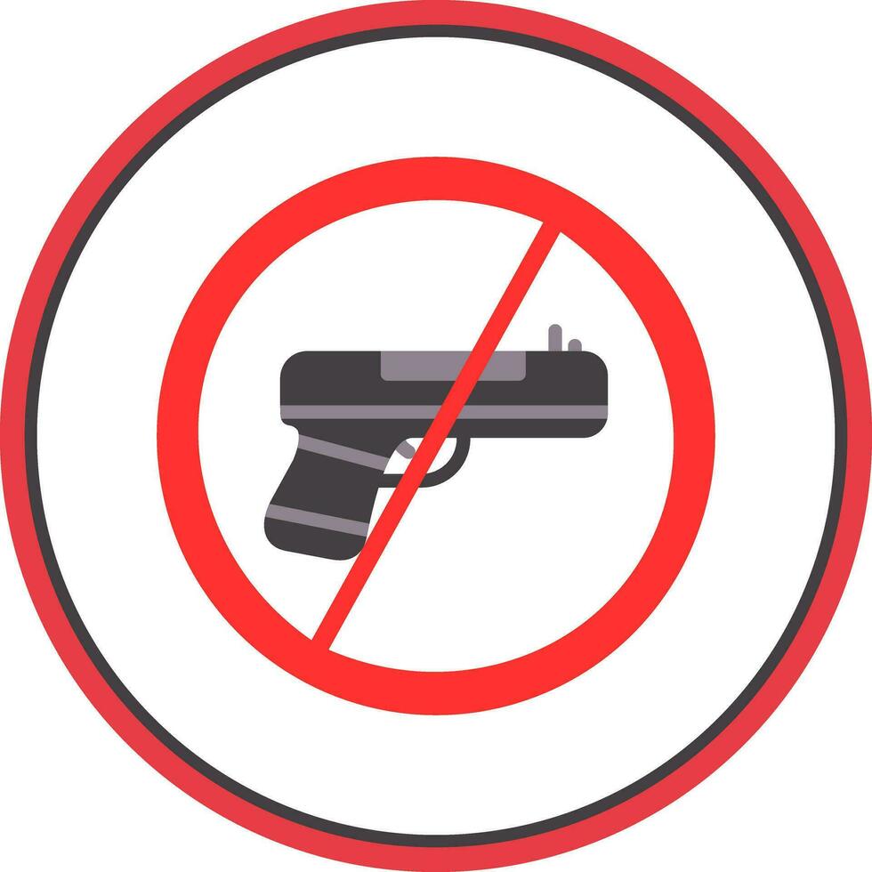 No Weapons Vector Icon Design