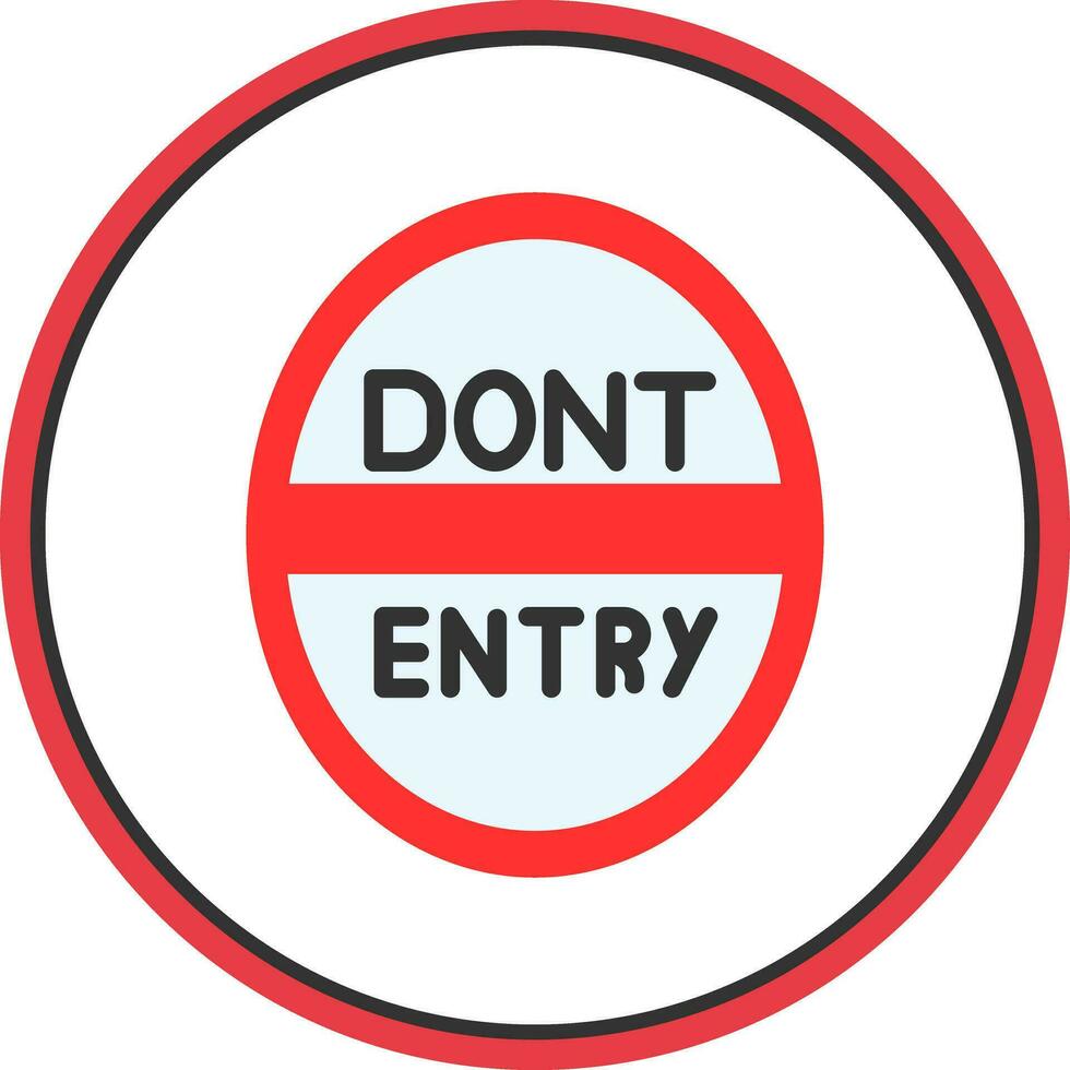 Do Not Enter Vector Icon Design