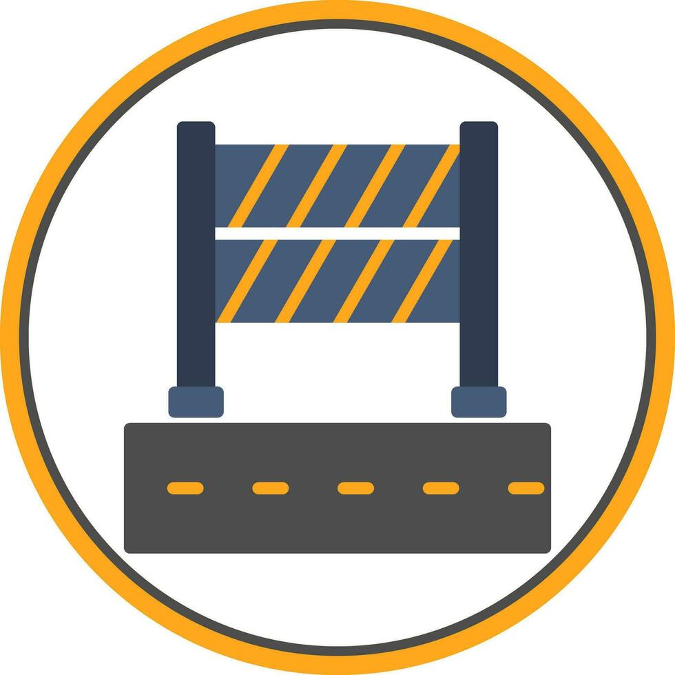 Road Block Vector Icon Design