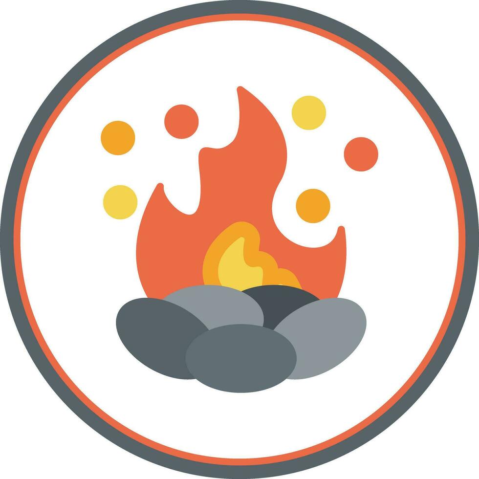 Fire On Vector Icon Design