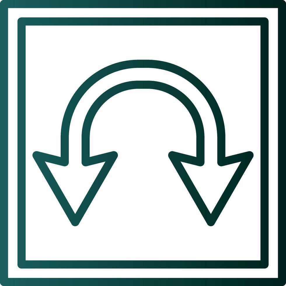 Double Curve Vector Icon Design