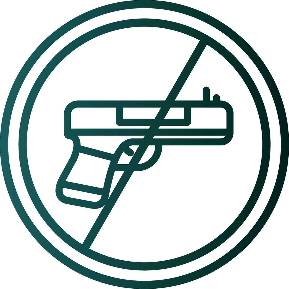 No Weapons Vector Icon Design